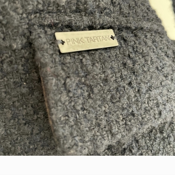 Pink Tartan Wool Blazer Jacket - Picture 9 of 9